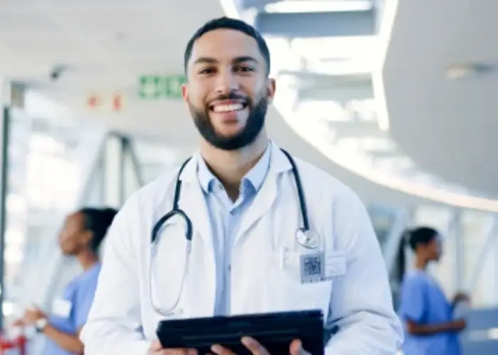doctor smiling