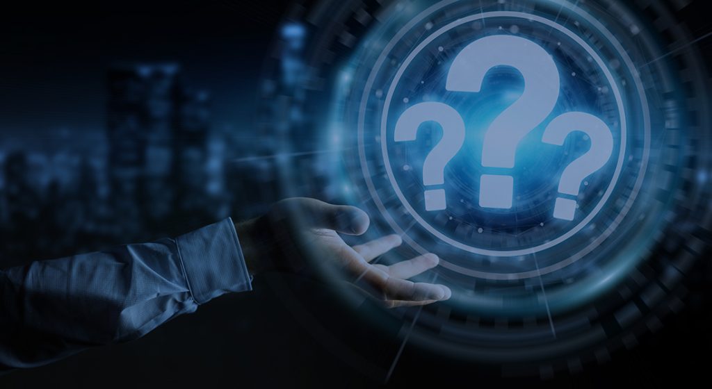 hand and question mark icon